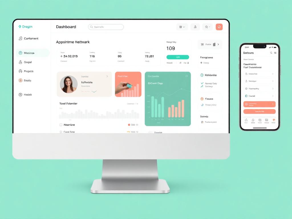 Healthcare dashboard and mobile appointment interface