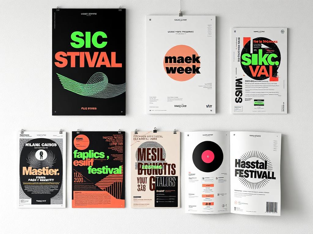 Experimental music festival poster collection
