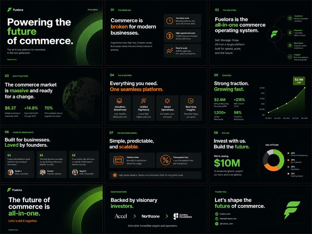 SaaS pitch deck presentation slides